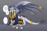 3_toes 4_horns accessory activision bag beard beckoning blush blush_lines bracelet broken_belt cloak clothed clothing convenient_censorship dragon english_text european_mythology facial_hair feet feral furgonomics gesture grey_body grey_scales hair hi_res horn jewelry looking_at_viewer male multi_horn mythological_creature mythological_scalie mythology necklace notched_wings partially_clothed satchel scales scalie scroll simple_background solo speech_bubble spyro_the_dragon tail tail_accessory tail_jewelry tail_tuft text thatshadowcomic the_chronicler the_legend_of_spyro toes tuft western_dragon white_hair wing_jewelry wings