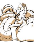 2020 ambiguous_gender anthro bloated boot_(artist) canid canine canis clothing coiling domestic_dog female group hi_res imminent_death imminent_vore imprint jacket line_art long_neck long_tail mammal neck_bulge predator/prey reptile scales scalie shaded shaded_line_art snake snout swallowing tail topwear trio viper vore wadi_(boot)