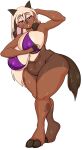  anthro bathing big_breasts bikini blonde_hair bovid breasts brown_body brown_fur caprine clothing eyebrow_through_hair eyebrows female floppy_ears fur goat hair hooves horn huge_breasts long_hair looking_down mammal mature_female nipple_outline obese obese_female overweight overweight_female short_tail simple_background skidd soap solo standing swimwear tessa_(skidd) translucent translucent_hair wet white_background 