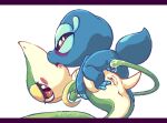  2girls animal_focus animal_sexualization anus ayu_draws blush commentary english_commentary french_kiss gecko gecqua kiss lizard multiple_girls plant pokemon pokemon_(creature) pokemon_focus purple_eyes pussy pussy_juice sex simple_background slit_pupils snivy species_connection spread_legs spread_pussy squinting vines white_background yuri zoophilia 
