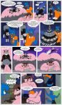 2026 abs absurd_res anthro areola bed bedding big_butt big_moobs big_nipples blanket blue_body blue_fur body_hair boxers_(clothing) brown_hair butt butt_hair canid canine canis clothed clothed_anthro clothed_male clothing collared_shirt comic dialogue domestic_cat domestic_pig dress_shirt duncan_(nabb-kun) english_text eyebrows facial_piercing fangs felid feline felis fully_clothed fully_clothed_anthro fully_clothed_male fur furniture gloves_(marking) green_eyebrows green_nose grey_body grey_chest grey_fur grey_pecs group hair hi_res huge_butt huge_moobs huge_nipples hybrid hyper hyper_butt larger_anthro larger_male lazy male mammal markings miles_mcwolf moobs morbidly_obese morbidly_obese_anthro morbidly_obese_male multiple_scenes muscular muscular_anthro muscular_male nabb-kun nabb_(nabb-kun) nipples nose_piercing nose_ring obese obese_anthro obese_male orange_dress_shirt overweight overweight_anthro overweight_male partially_clothed partially_clothed_anthro partially_clothed_male piercing pink_areola pink_body pink_nipples procyonid profanity raccoon ring_piercing running shaking shirt size_difference sleeping slob smallfryspy speech_bubble striped_body striped_fur striped_markings striped_tail stripes suid suine sus_(pig) t-shirt tail tail_markings teeth text topless topless_anthro topless_male topwear torn_clothing torn_underwear trio underbite underwear waking_up wolf