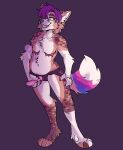  absurd_res anthro brown_hair canid canine claws dildo fluffy fox hair harness hi_res lgbt_pride male mammal mastectomy_scar masturbation oopsie-gay presenting pride_colors scar sex_toy short_hair smile solo strapon teeth trans_(lore) 