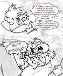 anthro beaver buckteeth canid canine car dialogue disney door duo english_text female fox hi_res inside_car inside_vehicle knocking_on_door male mammal monochrome nibbles_maplestick nick_wilde paws red_fox rodent steering_wheel surprised teeth tet_40 text thinking true_fox vehicle zootopia
