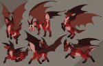  2022 digital_media_(artwork) dragon feathered_wings feathers hi_res hooves horn hybrid kitchiki open_mouth spines teeth tongue wings 