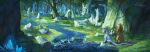 absurd_res ambiguous_gender atmospheric biped blue_body bow_(weapon) crystal day detailed_background digital_media_(artwork) dragon duo earl_lan elf forest grass hi_res holding_melee_weapon holding_object holding_polearm holding_spear holding_weapon humanoid humanoid_pointy_ears looking_down melee_weapon mythological_creature mythological_scalie mythology nimble_ttrpg official_art outside plant pointy_ears polearm quadruped ranged_weapon river rock ruins scalie sculpture sitting spear standing statue tail tree water weapon