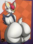  absurd_res anthro big_butt bottomless butt butt_focus cinderace clothed clothing coderenard hi_res humanoid lagomorph looking_at_viewer looking_back male male/male mammal nintendo nude pok&eacute;mon pok&eacute;mon_(species) presenting pseudo_clothing rear_view smile solo thick_thighs topless video_games wide_hips 