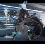 absurd_res anthro anthro_pred aquatic backsack balls big_balls big_breasts big_butt big_penis black_bodysuit black_clothing black_skinsuit blue_body bodily_fluids bodysuit breasts butt clenching clenching_balls clothing cock_vore cum cum_on_window cum_pooling cum_vore cumshot death detailed_background digestion drooling ejaculation english_text fish foreskin freckled_face freckles genital_fluids genitals grey_bodysuit grey_clothing grey_skinsuit gynomorph gynomorph_pred hair hands_on_hips hi_res huge_balls huge_breasts huge_penis hyper hyper_balls hyper_genitalia hyper_penis intersex intersex_pred looking_pleasured motion_lines multicolored_body multicolored_bodysuit multicolored_clothing multicolored_skinsuit onomatopoeia penile penis percentage precum precum_string rear_view recycling_symbol saliva science_fiction shade_okami shark shark_tail skinsuit solo sound_effects standing symbol teeth text tight_clothing two_tone_body two_tone_bodysuit two_tone_clothing two_tone_skinsuit vore warren_west white_hair window yellow_eyes