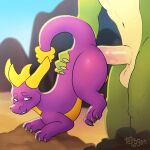 1:1 2d_animation activision anal anal_penetration animated animated_gif anthro anthro_on_feral anthro_penetrating anthro_penetrating_feral ass_up balls balls_deep bestiality big_butt big_penis blush butt claws dragon faceless_anthro faceless_character faceless_male feral feral_penetrated genitals green_body grin half-closed_eyes hand_on_back hi_res looking_back male male/male male_feral muscular muscular_anthro muscular_male mythological_creature mythological_scalie mythology narrowed_eyes nature nature_background navel nestor_(spyro) nude outside penetration penile penis purple_body purple_eyes raised_tail rescued_dragons_(spyro) rock scalie sex short_playtime side_view size_difference sky smaller_penetrated smile spyro spyro_reignited_trilogy spyro_the_dragon standing tail tan_body tetragon thrusting toe_claws yellow_body