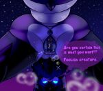  absurd_res all_fours anthro anus arthropod arthropod_abdomen baebot blue_sclera female genitals glowing glowing_eyes hi_res insect lumid_(baebot) night purple_body pussy solo thick_thighs wet 