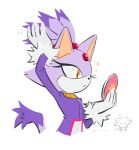  1boy 1girl absurdres animal_ears blaze_the_cat breasts cat_ears cat_girl cat_tail closed_mouth doodle_inset eyelashes forehead_jewel furry furry_female gloves hand_mirror highres holding holding_mirror jacket long_sleeves miijiu mirror purple_fur purple_jacket silver_the_hedgehog small_breasts solo_focus sonic_(series) tail twitter_username white_background white_gloves yellow_eyes 