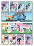  2012 applejack_(mlp) arofatamahn comic dialogue english_text equid equine female feral fluttershy_(mlp) friendship_is_magic group hi_res horn male mammal my_little_pony pegasus pinkie_pie_(mlp) rainbow_dash_(mlp) spike_(mlp) text train twilight_sparkle_(mlp) unicorn vehicle wings 