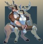  age_difference antlers balls blitzthedurr brown_body brown_fur cervid don_(blitzthedurr) father father_and_child father_and_son fur genitals handjob hi_res hooves horn incest_(lore) male male/male mammal nude parent parent_and_child penile penis serialdad sex son 
