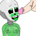  animated_skeleton bodily_fluids bone cum duo female genital_fluids genitals green_nipples humanoid kat_the_skeleton nipples penis sex skeleton thirstysimp15 translucent translucent_body undead undertale undertale_(series) undertale_au undertale_green video_games 