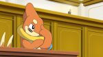  ace_attorney anthro apollo_justice buizel capcom courtroom fur hi_res lawyer male matchstick_39 nintendo orange_body orange_fur parody pok&eacute;mon pok&eacute;mon_(species) solo thinking video_games 