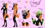  anfani_(artist) animal_genitalia anthro antlers balls blep canid canine cervid chest_tuft clothing cross_fox erection flaccid flower fluffy fluffy_tail fox genitals girly glenn_(the_crimson_heart) horn hybrid knot magic male mammal model_sheet nude orange_eyes pawpads penis plant power powers red_fox sheath short short_tail small_penis solo speckled_pattern spots tongue tongue_out tuft tulip_(flower) 