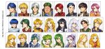  6+boys 6+girls :d absurdres alec_(fire_emblem) arden_(fire_emblem) armor artist_name ayra_(fire_emblem) azelle_(fire_emblem) bandana beowolf_(fire_emblem) black_choker black_eyes black_hair blonde_hair blue_eyes blue_hair breastplate brigid_(fire_emblem) cape choker chulainn_(fire_emblem) circlet claude_(fire_emblem) closed_eyes commentary deirdre_(fire_emblem) dew_(fire_emblem) double_bun dress edain_(fire_emblem) erinys_(fire_emblem) ethlyn_(fire_emblem) finn_(fire_emblem) fire_emblem fire_emblem:_genealogy_of_the_holy_war from_side green_eyes green_hair green_shirt grey_eyes grin hair_over_one_eye head_scarf headband high_collar highres husband_and_wife jamke_(fire_emblem) lachesis_(fire_emblem) lewyn_(fire_emblem) lex_(fire_emblem) long_hair low_ponytail midir_(fire_emblem) multiple_boys multiple_girls naoise_(fire_emblem) open_mouth orange_dress parted_lips pauldrons pink_eyes pink_hair ponytail portrait profile quan_(fire_emblem) red_cape red_eyes red_hair red_shirt scarf shirt short_hair shoulder_armor sidelocks sigurd_(fire_emblem) silvercandy_gum silvia_(fire_emblem) smile tailtiu_(fire_emblem) twintails twitter_username white_background white_cape white_dress white_hair white_headwear white_scarf yellow_cape yellow_shirt 