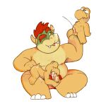  anthro bodily_fluids bowser cum cum_on_face fingering fucked_silly genital_fluids group hi_res koopa koopa_troopa male male/male mario_bros nintendo punstar scalie simple_background trio video_games 