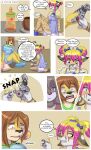  2014 anthro babystar biped comic detailed_background dialogue diaper english_text felid feline female fur group hair hi_res lynx male mammal open_mouth sitting speech_bubble standing star_(babystar) text trio 