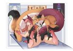  alpha_channel canid canine domestic_cat doodlelu1992 felid feline felis fox huffzie mammal multi multi_limb stretching 