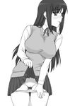  greyscale kurusugawa_ayaka monochrome panties panty_pull pussy shichimenchou skirt skirt_lift solo to_heart tongue tongue_out uncensored underwear 