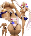  1girl absurdres ahoge anal anal_beads anal_object_insertion anus areola_slip ass ass_cutout back bangs bikini blonde_hair blush breasts cameltoe censored choker cleavage clothing_cutout dark-skinned_female dark_skin earrings female_orgasm flexible food groin hair_ornament highres hololive hololive_english huge_breasts jewelry kuroi_suna leg_lift leg_up limiter_(tsukumo_sana) long_hair looking_at_viewer multiple_views navel nipple_slip nipples object_insertion orgasm planet_hair_ornament pubic_hair pubic_tattoo pussy see-through sex_toy sex_toy_pull sidelocks sketch skin_tight smile split standing standing_on_one_leg standing_split swimsuit tail tattoo tsukumo_sana twintails underboob very_long_hair virtual_youtuber white_background yellow_eyes 