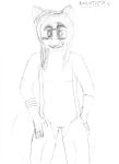  absurd_res anthro canid canine clothing eyewear fingerless_gloves fox glasses gloves handwear hi_res hybrid luck_(luckofthefox) luckofthefox male mammal procyonid raccoon smile smiling_at_viewer solo standing 