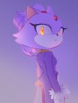  anthro blaze_the_cat domestic_cat felid feline felis female forehead_gem looking_at_viewer mammal miijiu sega solo sonic_the_hedgehog_(series) yellow_eyes 