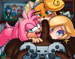 activision amy_rose anthro artist_name ball_suck bandicoot black_body black_skin blue_body blue_eyes blue_fur coco_bandicoot controller crash_bandicoot crash_bandicoot_(series) cuckold edit eulipotyphlan fellatio female first_person_view fur game_controller genitals green_eyes group hedgehog hi_res human human_on_anthro human_on_human humanoid_genitalia humanoid_penis interspecies joruze licking looking_at_viewer lying male male/female mammal mario mario_bros marsupial nintendo nude on_back open_mouth oral orange_body orange_fur penile penis penis_lick pink_body pink_fur playstation playstation_controller rosalina_(mario) sega sex sonic_the_hedgehog sonic_the_hedgehog_(series) sony_corporation sony_interactive_entertainment sucking super_mario_galaxy surprise television tongue tongue_out video_games white_body white_skin whitesexy whitesexybunny1 