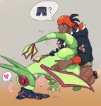  &lt;3 2020 anal anal_penetration bestiality blue_eyes blush bottomless claws clothed clothing dark_body dark_skin digital_drawing_(artwork) digital_media_(artwork) doggystyle duo ear_piercing feral feral_penetrated finger_claws flygon from_behind_position gloves green_body gym_leader handwear headgear headwear human human_on_feral human_penetrating human_penetrating_feral interspecies jacket japanese_text kneeling looking_at_another male male/male mammal motion_lines mouth_hold nintendo nude penetration piercing pok&eacute;mon pok&eacute;mon_(species) pok&eacute;philia question_mark raihan_(pok&eacute;mon) red_body red_eyes sato_(artist) sex side_view simple_background smile teeth text topwear translation_request video_games wings 