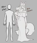 absurd_res animal_humanoid canid canid_humanoid canine canine_humanoid chart female fox_humanoid glacierclear greyscale height_chart hi_res humanoid mammal mammal_humanoid monochrome white_chocolate_(glacierclear) 