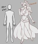  absurd_res animal_humanoid canid canid_humanoid canine canine_humanoid chart creamsicle_(glacierclear) female fox_humanoid glacierclear greyscale height_chart hi_res humanoid mammal mammal_humanoid monochrome 