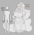  absurd_res animal_humanoid canid canid_humanoid canine canine_humanoid chart cookie_dough_(glacierclear) female fox_humanoid glacierclear greyscale height_chart hi_res humanoid mammal mammal_humanoid monochrome 