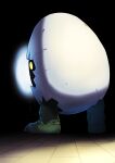  absurd_res anthro bandai_namco digimon digimon_(species) digimon_ghost_game digitamamon egg_shell glowing glowing_eyes hase_popopo hi_res sand shadowed_face solo 