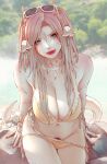  animal_humanoid au_ra big_breasts bikini breasts clothing eyewear female final_fantasy final_fantasy_xiv humanoid looking_at_viewer pubes scalie scalie_humanoid solo soranamae square_enix sunglasses swimwear video_games 