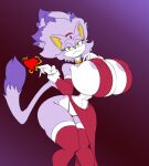  anthro areola big_breasts blaze_the_cat breasts clothed clothing domestic_cat dress felid feline felis female hi_res huge_breasts imric1251 legwear looking_at_viewer mammal red_clothing red_dress sega skimpy solo sonic_the_hedgehog_(series) stockings wide_hips yellow_eyes 