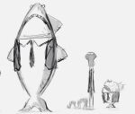  anthro clothing concept_art dreamworks feral fish group jesse_aclin marine mr._piranha_(the_bad_guys) mr._shark_(the_bad_guys) mr._snake_(the_bad_guys) necktie official_art piranha_(fish) reptile scalie serrasalmid shark shirt simple_background size_difference sketch snake the_bad_guys topwear 