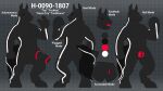  16:9 2021 absurd_res anthro black_body black_eyes bulge digital_drawing_(artwork) digital_media_(artwork) drone english_text equid equine erection genitals h-0090-1807 hi_res horse living_toy lock_bulge lock_symbol male mammal model_sheet multicolored_body open_mouth padlock_symbol penis sexotheque simple_background solo text white_body widescreen 