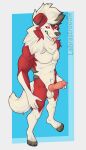  abs absurd_res animal_genitalia animal_penis anthro aroused balls big_penis canid canine canis erection fur genitals hi_res knot labrastroodle looking_at_viewer looking_pleasured lycanroc male mammal midnight_lycanroc muscular muscular_anthro nintendo penis pok&eacute;mon pok&eacute;mon_(species) purple_eyes red_body red_fur solo solo_focus tongue tongue_out video_games white_body white_fur 