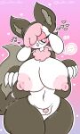  &lt;3 anthro areola bedroom_eyes big_breasts bovid breasts caprine chikn_nuggit clothing cofi_(chikn_nuggit) costume english_text female fur furry_wearing_fursuit fursuit genitals hair hair_over_eye hi_res huge_breasts huge_hips huge_thighs lewdchuu_(artist) mammal narrowed_eyes navel neck_tuft nipples one_eye_obstructed open_mouth open_suit pink_body pink_eyes pink_fur pink_hair pink_nipples pink_wool pubes pussy seductive sheep solo speech_bubble text thick_thighs tuft white_body wide_hips wool_(fur) 
