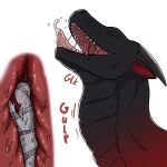  bodily_fluids crimson_(crimsoncreaturecreations) dragon drooling feral hi_res humanoid internal male oral_vore saliva solo swallowing tallion tongue tongue_out vore 