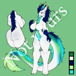  andromorph big_breasts big_butt breasts butt claws dragon eyelashes female female/female fluffy fur furred_dragon green_eyes hi_res huge_breasts huge_butt intersex noodle_dragon northern_dragon owo solo thick_thighs unknown_artist uwu white_body 