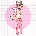  absurd_res anthro canid canine canis clothing domestic_dog flower flower_crown fluffy fur girly herding_dog hi_res jackithecorgi legwear male male/male mammal pastel pastoral_dog paws pink_body pink_fur plant softboy solo theghostiepal thigh_highs welsh_corgi 