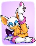  absurd_res anthro big_breasts blue_eyes boots breasts chiropteran clothing female footwear genitals handwear hi_res looking_at_viewer mammal membrane_(anatomy) membranous_wings mexicanjoe nipples nude pussy rouge_the_bat sega simple_background smile solo sonic_the_hedgehog_(series) video_games wings 
