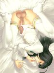  black_hair futanari highres original panties penis solo thighhighs underwear yn_red 