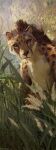  2022 ambiguous_gender brown_eyes brown_hair cheetah day detailed_background digital_media_(artwork) felid feline feral fur hair hi_res looking_at_viewer mammal nomax outside solo spots spotted_body spotted_fur 