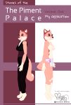  3d_(artwork) anthro blue_eyes breasts canid canine clothed clothing comic diaper digital_media_(artwork) english_text female fox hair hi_res infantilism mammal mynka nipples raelynn_(mynka) simple_background solo text wearing_diaper 