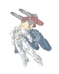  absurdres clenched_hands gattai guncannon gundam guntank highres ishiyumi mecha mobile_suit_gundam no_humans redesign rx-78-2 shoulder_cannon sketch solo white_background yellow_eyes 