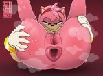  amy_rose anal anthro anus anus_focus bodily_fluids butt butt_grab clothing eulipotyphlan female gaping gaping_anus gatogenerico gloves hair hand_on_butt handwear hedgehog legs_up looking_at_viewer looking_pleasured mammal musk musk_clouds pink_body presenting presenting_anus sega short_hair smug solo sonic_the_hedgehog_(series) spread_anus spread_legs spreading sweat sweaty_anus sweaty_butt 