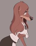  2022 anthro artist_name brown_body brown_fur canid canine canis clothed clothing dated digital_media_(artwork) domestic_dog ear_piercing ear_ring ears_down fully_clothed fur hi_res mammal piercing pivoted_ears shaded solo tohupo 