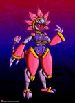  2017 anthro breasts cybernetic_arm cybernetic_leg cybernetic_limb cybernetics cyborg digital_media_(artwork) female hi_res lizard machine nipple_outline non-mammal_breasts red_eyes reptile scalie solo under_boob venus_doma viroveteruscy world_gates 